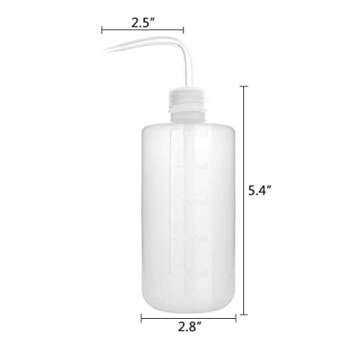 2 Pcs Wash Bottle, Rbenxia 500ML Economy Plastic Soap Holder Safety Squeeze Bottle Supply for Medica...