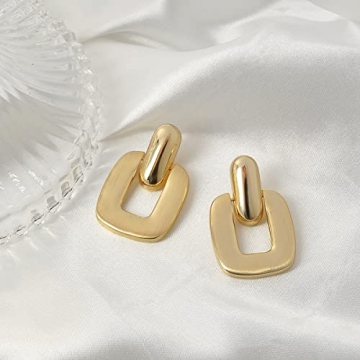 HESSAWELL Gold Drop Earrings - Stylish Statement Jewelry
