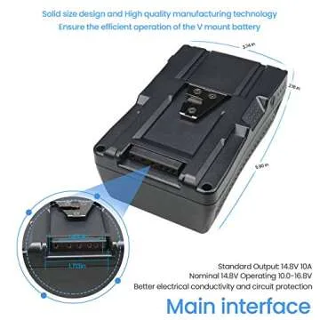 High Capacity REYTRIC 154Wh V Mount Battery for Video Cameras