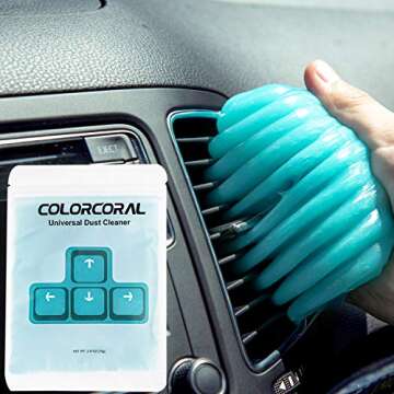 COLORCORAL Dust Cleaner Keyboard Cleaning Gel Universal Cleaning Gadget Slime for Car Cleaning and C...