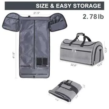 Bukere 2-in-1 Garment Travel Bag for Easy Packing