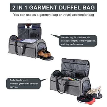 Bukere 2-in-1 Garment Travel Bag for Easy Packing