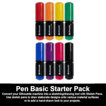 Silhouette America Silhouette Cameo 5 Vinyl Bundle- 36 Sheets of Vinyl, Vinyl Tool Kit, Premium Blade, Pens, and Cameo 5 Start Up Guide with Extra Designs (White)