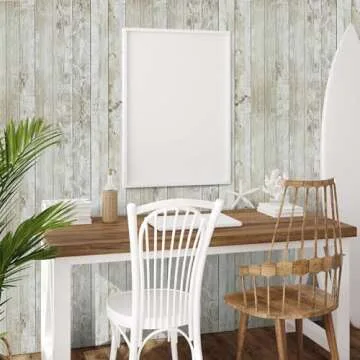 Abyssaly Wood Wallpaper 17.71" X 118" Contact Paper Self-Adhesive Removable Peel and Stick Wallpaper...