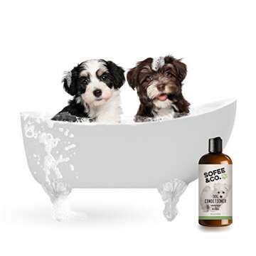 Sofee & Co. Natural Dog Puppy Conditioner - Moisturize Detangle Deodorize Condition Calm Soothe Soften Normal Dry Itchy Allergy Sensitive Skin. Prevent Mattes. 16 oz (White Pear)