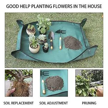 Owl Focus Oxford Fabric Plant Repotting Mat Waterproof Transplanting Mat Indoor Succulent Potting Mat Portable Gardening Mat
