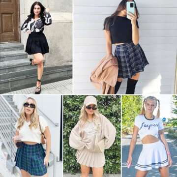 Trendy High Waisted Pleated Skirt for All Occasions