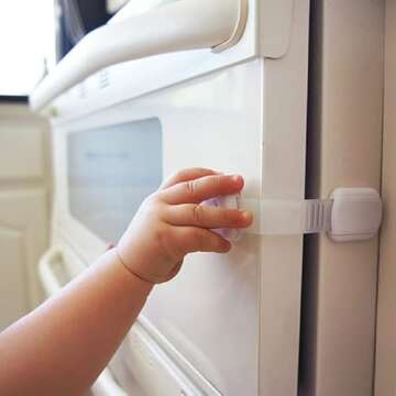 Child Safety Cabinet Locks - (10 Pack) Baby Proofing Latches to Drawer Door Fridge Oven Toilet Seat ...