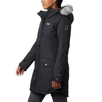 Columbia Women's Suttle Mountain Long Insulated Jacket, Black, X-Large