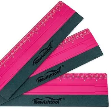 NEWISHTOOL Vinyl Wrap Squeegee for Vinyl, Big Size Wallpaper Smoothing Squeegee, 3 Pack 25CM Decals Squeegee with Ruler & Micro Suede Felt Edge for Sign Making Graphic Window Tint Film Application