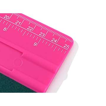NEWISHTOOL Vinyl Wrap Squeegee for Vinyl, Big Size Wallpaper Smoothing Squeegee, 3 Pack 25CM Decals Squeegee with Ruler & Micro Suede Felt Edge for Sign Making Graphic Window Tint Film Application