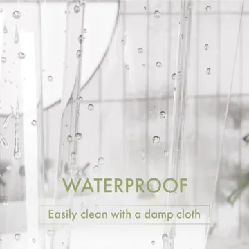 AmazerBath 72x72 Clear Waterproof Shower Curtain Liner