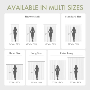 AmazerBath 72x72 Clear Waterproof Shower Curtain Liner