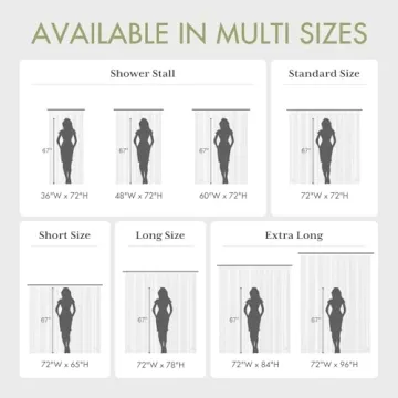 AmazerBath 72x72 Clear Waterproof Shower Curtain Liner