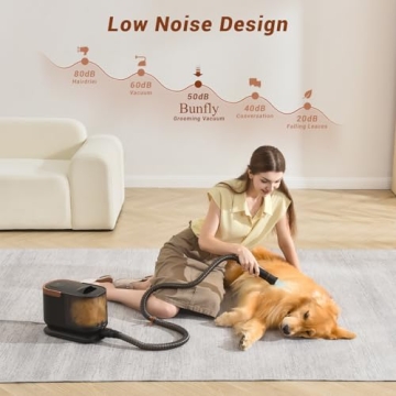 Bunfly Dog Hair Vacuum with Powerful Suction and Tools
