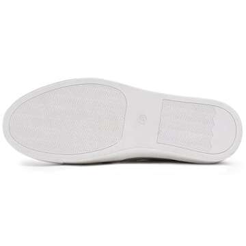 FEVERSOLE Women's Fashion Sparkle Sequin Embellished Sneaker Party Holiday Casual Shoes AB White Sequin Size 6 M US