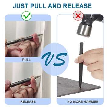 DLJZGC Hammerless Dual Head Nail Setter & Hinge Pin Punch Set