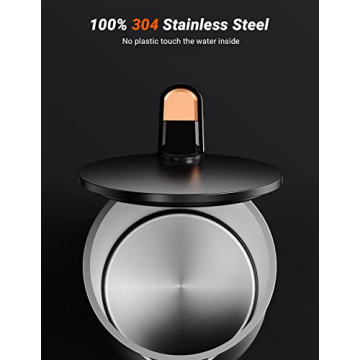 Electric Kettle with Stainless Steel Interior and Safety Features