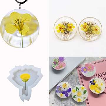 Cayway 80 PCS Natural Dried Pressed Flowers for Crafts