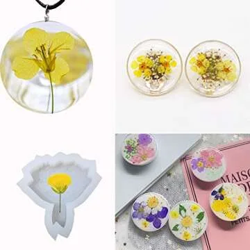 Cayway 80 PCS Natural Dried Pressed Flowers for Crafts