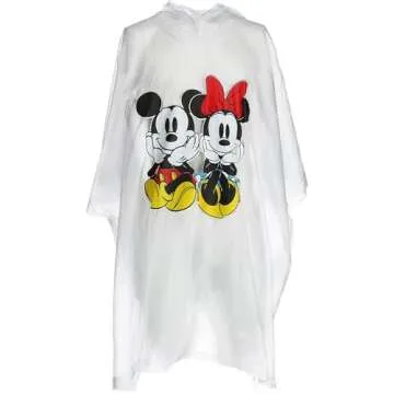 Disney Mickey Minnie Family Rain Poncho Keep Dry Clear