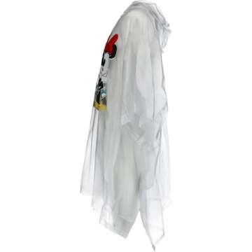 Disney Adult Mickey Minnie Sitting Family Rain Poncho Raincoat Keep Dry Clear