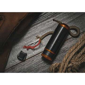 Exotac ripSPOOL Lightweight Bushcraft and Survival Complete Field Repair Kit and FireCord Lanyard for First Aid, Fire-Starting, Tool Creation, Fishing, and Navigation Tasks, Made in The USA