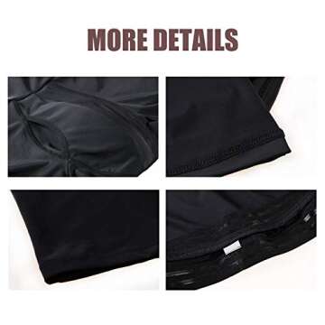 Ouruikia Men's Tummy Control Shapewear High Waist Body Shaper Slimming Underwear Shorts Belly Girdle Boxer Briefs with Fly