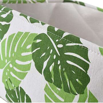 Tegance Storage Baskets Bins for Organizing, Foldable Sturdy Fabric Basket W/Handles, Large Rectangular Decorative Storage Basket for Shelves Nursery Closet Toy Blanket (3 Pack 15.7x11.8x8.3)…