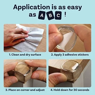 Clear Baby Corner Protectors - Safety Bumpers for Furniture