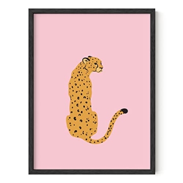 Pink Cheetah Print Wall Art - Bold & Whimsical Room Decor by Haus & Hues