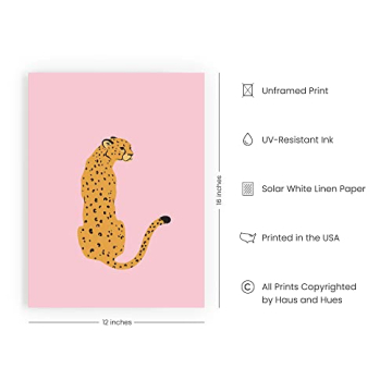 Pink Cheetah Wall Art Bold Room Decor Haus & Hues