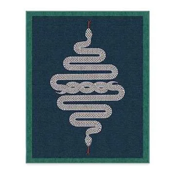 Ruggable x Jonathan Adler Washable 8x10 Large Area Rug, Venom Sapphire, Premium Modern Rugs for Livi...