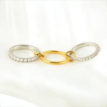 HOLINSE Chunky Gold Rings Set for Elegant Women