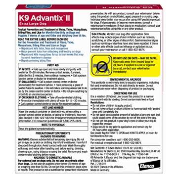 K9 Advantix II XL Dog Vet-Recommended Flea, Tick & Mosquito Treatment & Prevention | Dogs Over 55 lb...