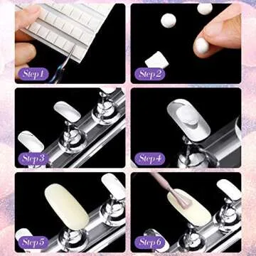 2 Set Acrylic Nail Art Practice Stands Magnetic Nail Tips Holders Training Fingernail Display Stands DIY Crystal Holders and 96 Pieces White Reusable Adhesive Putty(Silver)