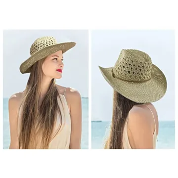 Stylish Muryobao Women's Summer Straw Hat for Outdoor Fun