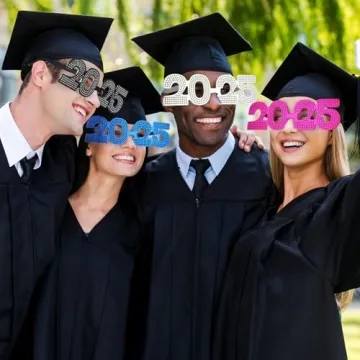 Vibrant 2025 Graduation Glasses for Celebrations