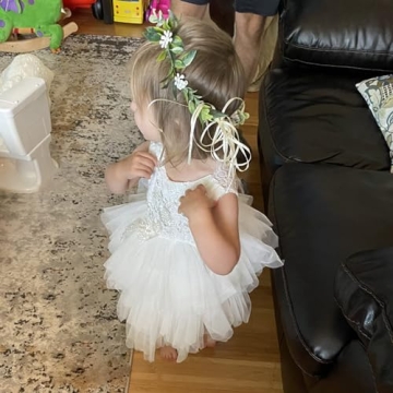 DDazzling Floral Crown Green Leaf Headband for Women Girls