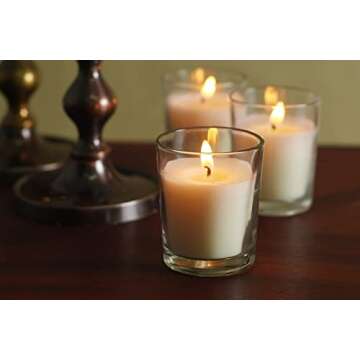 Ivory Votive Candles 48-Pack for Weddings & Events