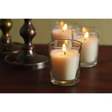 Ivory Votive Candles 48-Pack for Weddings & Events