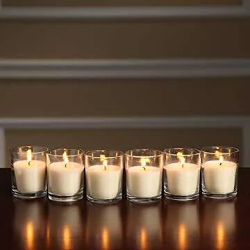 Ivory Votive Candles 48-Pack for Weddings & Events