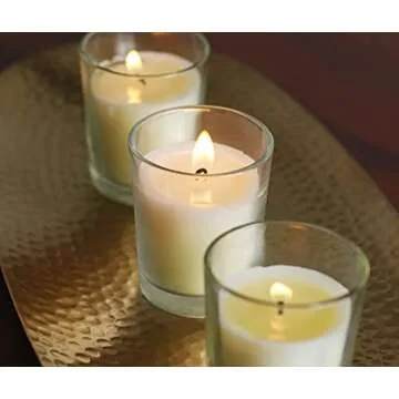 Ivory Votive Candles 48-Pack for Weddings & Events
