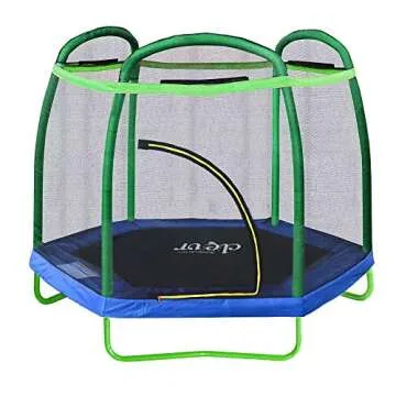 Clevr 7ft Kids Trampoline with Safety Net for Fun