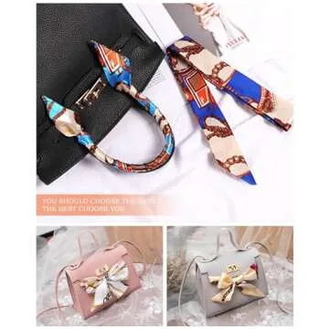 JELIEE 6 Pack Scarf Bags for Women Handbag Scarfs Band Narrow Scarf Hair Neck Scarf Neckerchief Scarf Head Wrap Fashion Gifts for Women