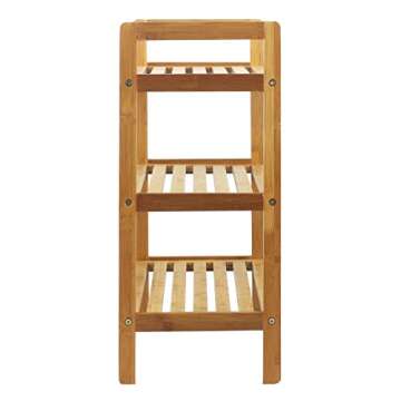 Oceanstar 3-Tier Bamboo Shoe Rack for Organized Footwear