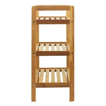 Oceanstar 3-Tier Bamboo Shoe Rack for Organized Footwear