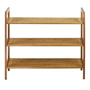 Oceanstar 3-Tier Bamboo Shoe Rack for Organized Footwear