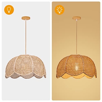 Arturesthome Pendant Lamp - Vintage Rattan Ceiling Light