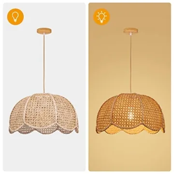 Arturesthome Pendant Lamp - Vintage Rattan Ceiling Light